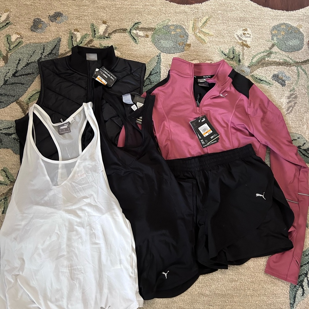 Puma Pink and Black Women's Workout Set